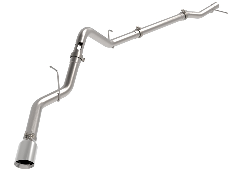 aFe 23-24 GM Trucks L6 Large Bore-HD 3 IN 409 Stainless Steel DPF-Back Exhaust System w/Polished Tip - 49-44144-P