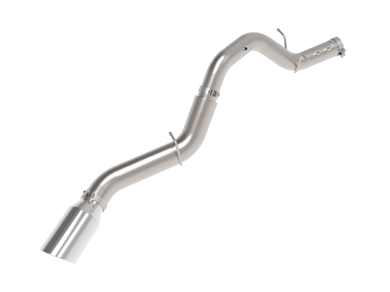 aFe Large Bore-HD 5in 409SS DPF-Back Exhaust System w/Pol Tip 24-25 GM Diesel Trucks V8-6.6L(td) L5P - 49-44147-P