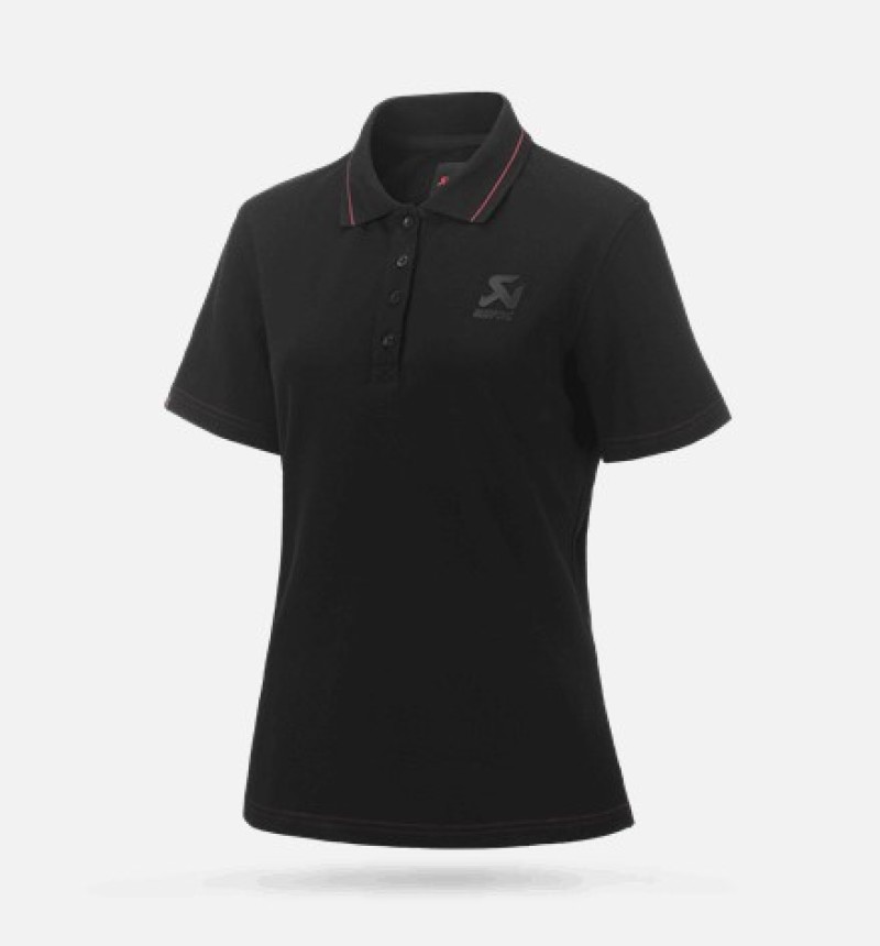 Akrapovic Corpo Polo Black Womens - M - 802139
