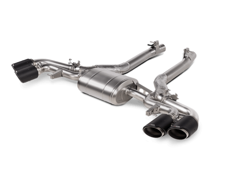 Akrapovic 2020-23 BMW X5M (F95)/X6M (F96) Slip-On Line (Titanium) w/Carbon Fiber Titanium Tips - S-BM/T/16H