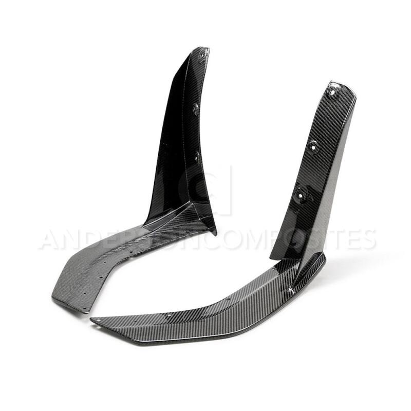 Anderson Composites 2020 Ford Mustang/Shelby GT500 Carbon Fiber Front Splitter Wickers - AC-FBC20FDMU500