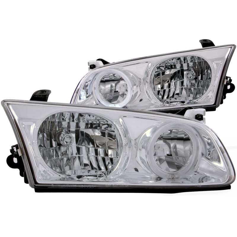 ANZO 2000-2001 Toyota Camry Crystal Headlights w/ Halo Chrome - 121124