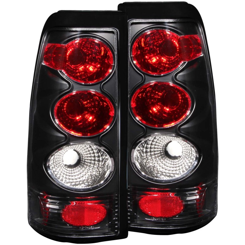 ANZO 1999-2002 Chevrolet Silverado 1500 Taillights Black - 211025
