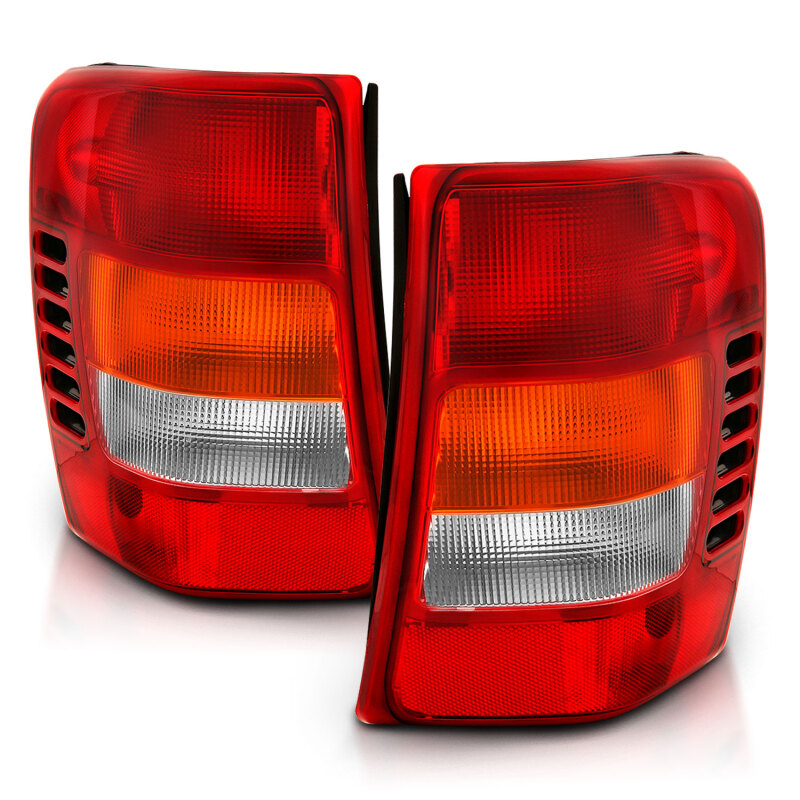 ANZO 1999-2004 Jeep Grand Cherokee Taillight Red/Clear Lens (OE Replacement) - 311308