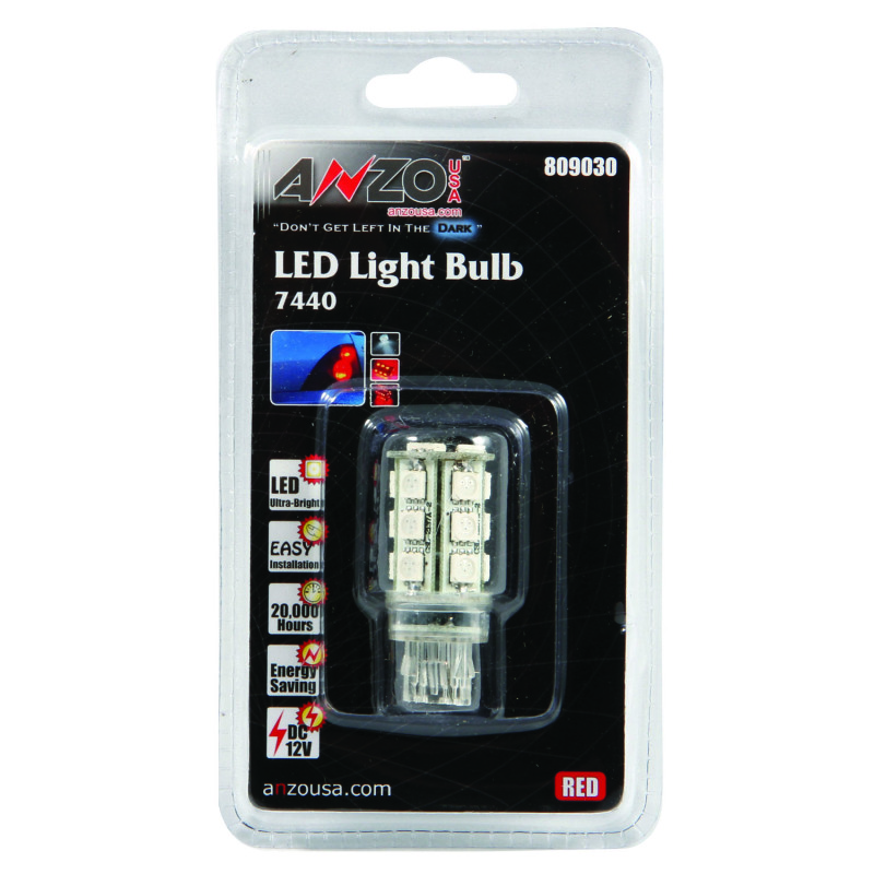 ANZO LED Bulbs Universal 7443/7440 Red - 809030