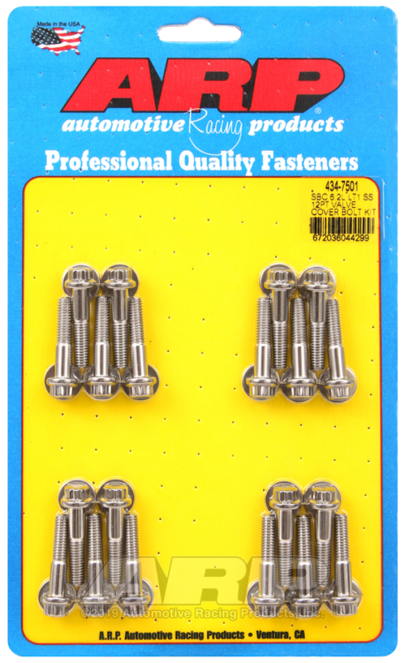ARP Chevy LT1 6.2L Valve Cover 12pt Stainless Steel Bolt Kit - 434-7501