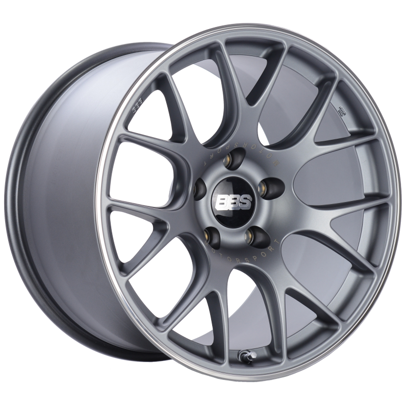 BBS CH-R 19x12 5x130 ET45 CB71.6 Satin Titanium Polished Rim Protector Wheel - CH112TIPO