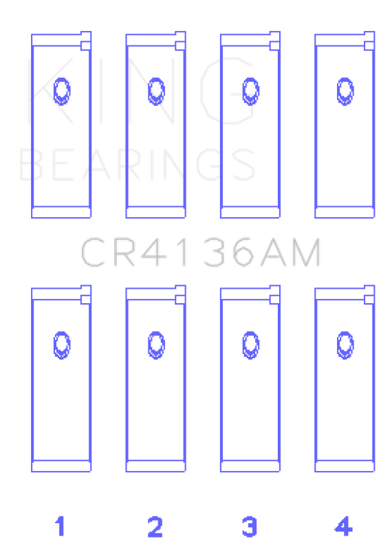 King 91-02 Nissan SR20DE L4 DOHC 16 Valves  (Size +0.50) Rod Bearing Set - CR4136AM0.5