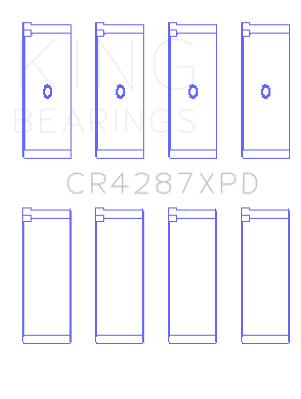 King Honda B18C1/B18C5 16V (Size 0.25mm - Predoweled for Alum Rods) Performance Rod Bearing Set - CR4287XPD0.25