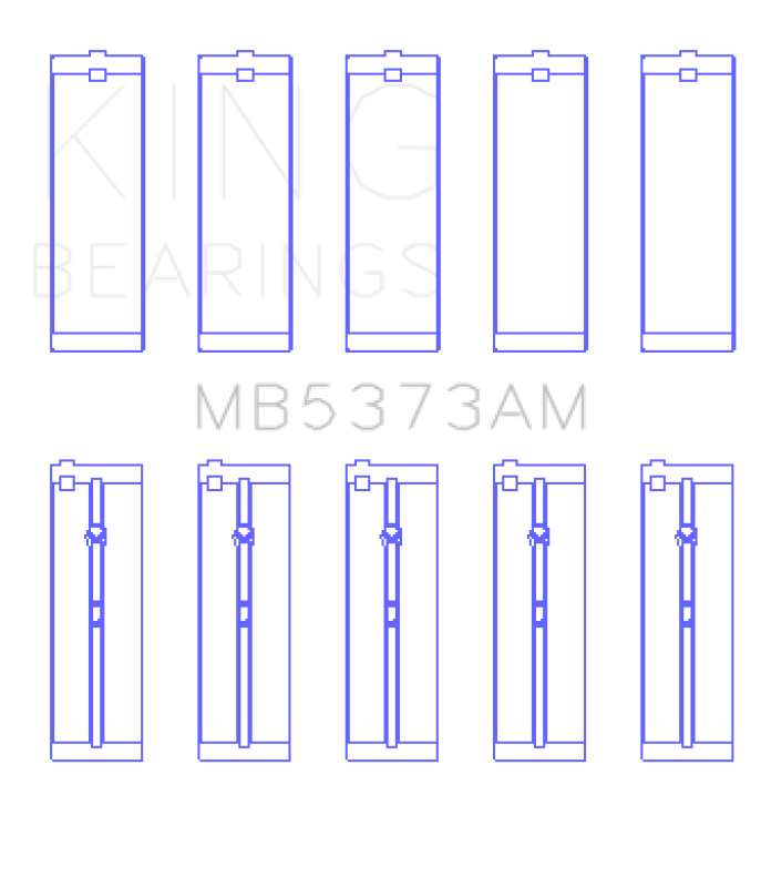 King Engine Bearings Nissan Ga14DE/Ga16DE/Qg18DE (Size +0.25mm) Main Bearing Set - MB5373AM0.25