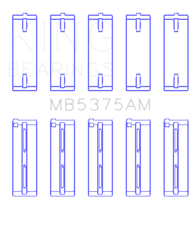 King Engine Bearings Toyota 2Zzge (Size +0.25mm) Main Bearing Set - MB5375AM0.25