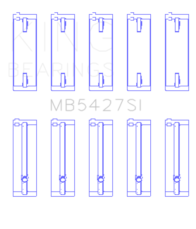 King Engine Bearings Honda L13A4/L15A (Size +0.25mm) Main Bearing Set - MB5427SI0.25