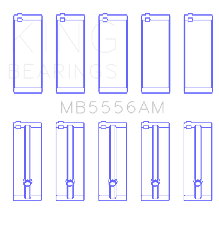 King Engine Bearings Suzuki G-13 (Size +0.50mm) Main Bearing Set - MB5556AM0.5