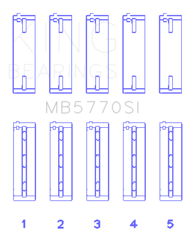 King Engine Bearings Nissan Vk45Dd/E/Vk50Ve/Vk56DE/Vd (Size +0.75mm) Main Bearing Set - MB5770SI0.75