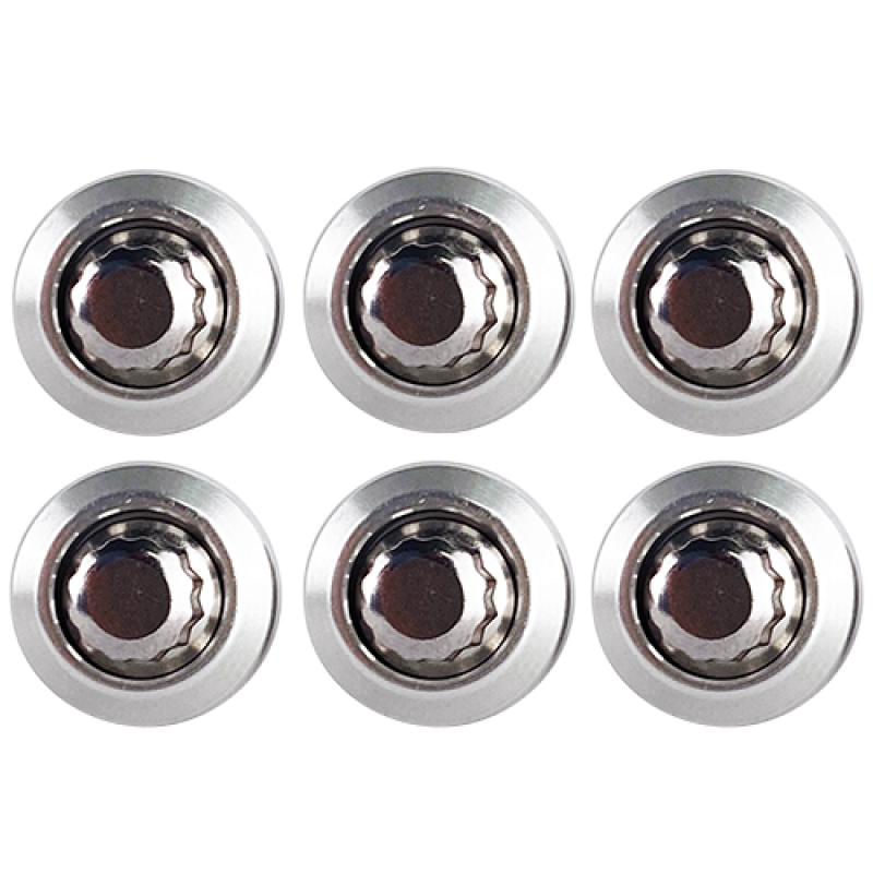 BLOX Racing New Fender Washers Kit M6 12pt - 6pc Large Diameter Silver - BXAC-00311-SI