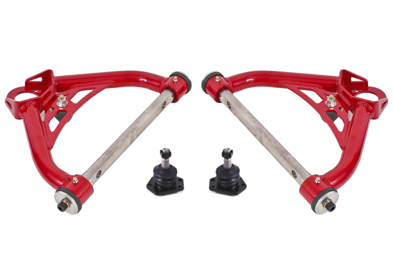 BMR 70-81 Chevrolet Camaro A-Arms Upper Non-Adjustable Delrin Std Ball Joint - Red - AAU321R