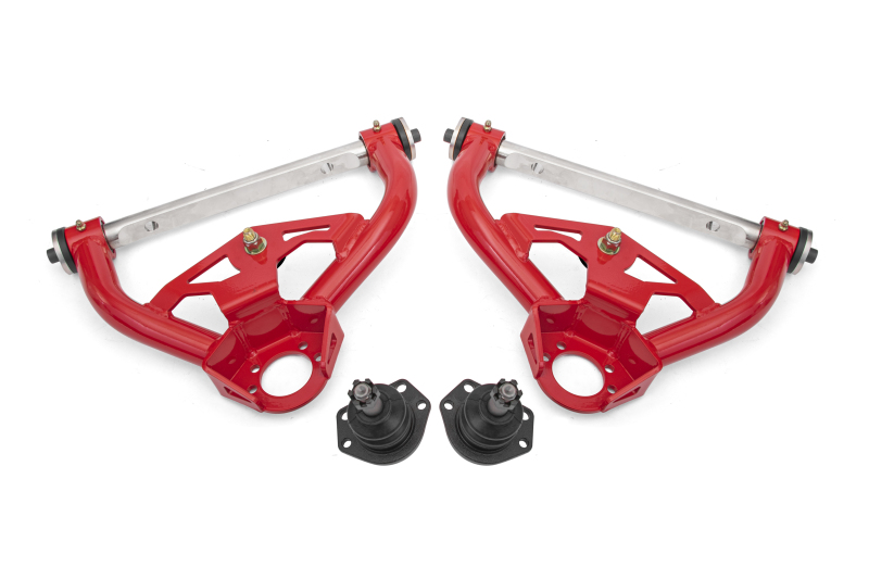 BMR 78-87 GM G-Body Non-Adjustable Upper A-Arms Delrin Std Ball Joint - Red - AAU461R