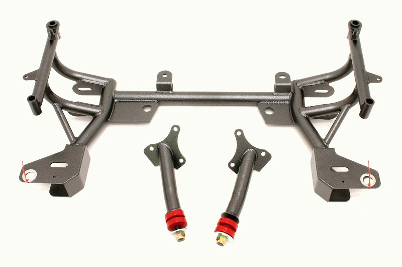 BMR 93-02 F-Body K-Member w/ Turbo SBC/BBC Motor Mounts and STD. Rack Mounts - Black Hammertone - KM015H