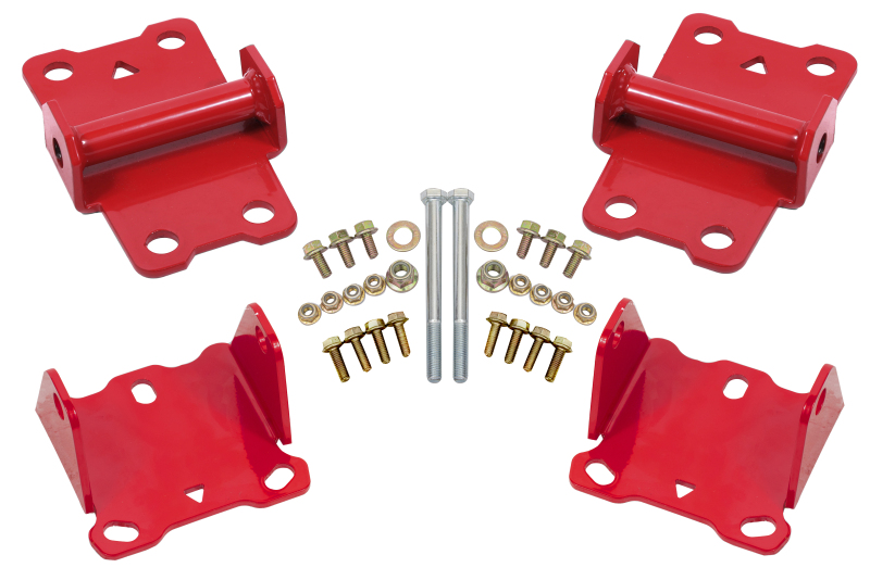 BMR 78-87 G-Body Motor Mount Kit Upper & Lower Solid - Red - MM461R