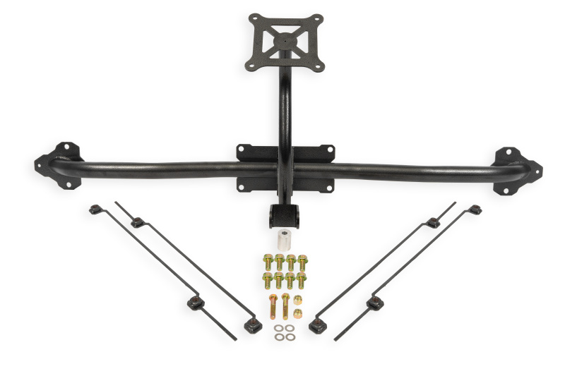 BMR 14-19 Chevrolet Corvette C7 Bolt-On Parachute Mount - Black Hammertone - PM570H
