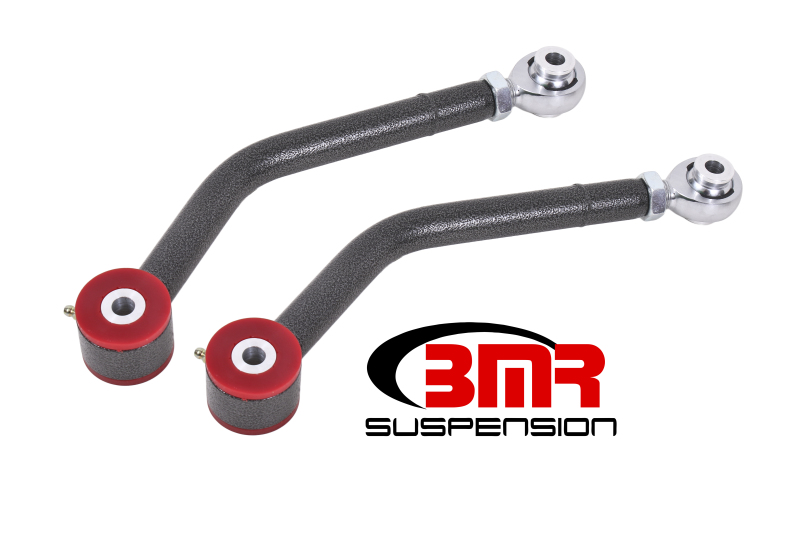 BMR 08-17 Challenger Upper Control Arms Single Adj. Rod Ends (Polyurethane) - Black Hammertone - UCA111H