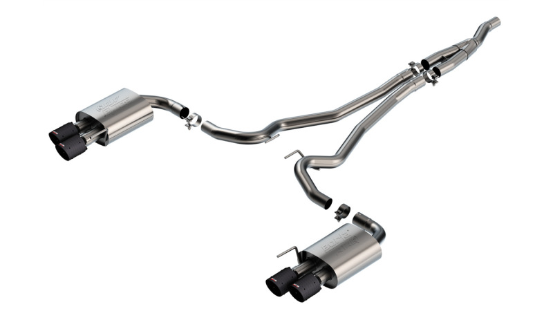 Borla 2024 Ford Mustang 2.3L Ecoboost ATAK Catback Exhaust CF BA w/ Quad Tips - Non-Active - 140982CFBA