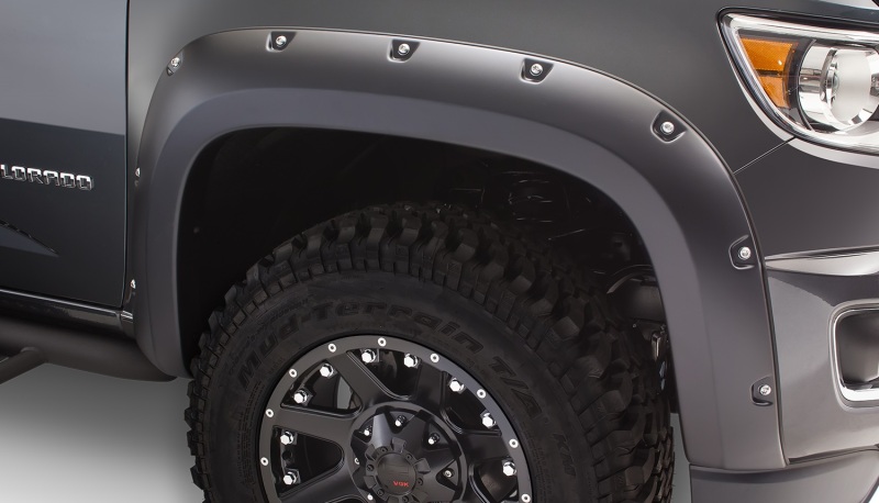 Bushwacker 15-18 GMC Canyon Pocket Style Flares 2pc - Black - 40137-02