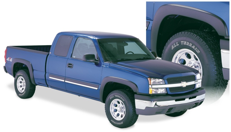 Bushwacker 07-07 Chevy Silverado 1500 Classic Fleetside OE Style Flares 4pc - Black - 40915-02