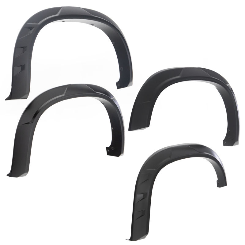 Bushwacker 19-21 Chevrolet Silverado 1500 DRT Style Flares 4pc - Black - 40984-02