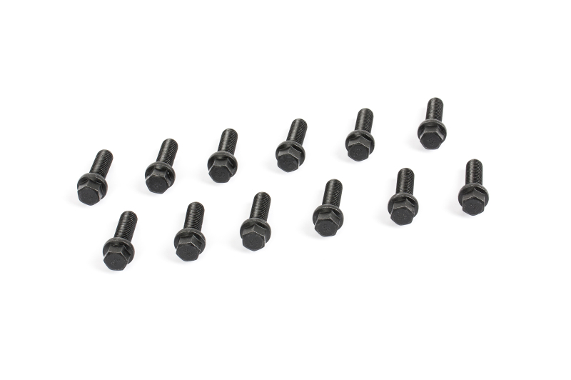 Cometic Header Bolts M8 - 1.25 x 25mm Grade 5 Carbon Steel w/ Compact Head & Black Oxide Finish - CF1013
