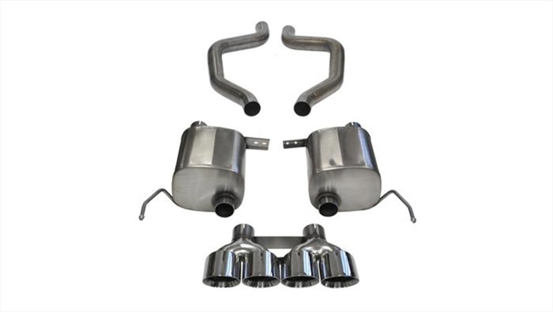 Corsa 2017-2019 Corvette Z06 2.75in Axle Back Exhaust Polished Dual Rear Exit Quad 4.5in Tip (Sport) - 14768