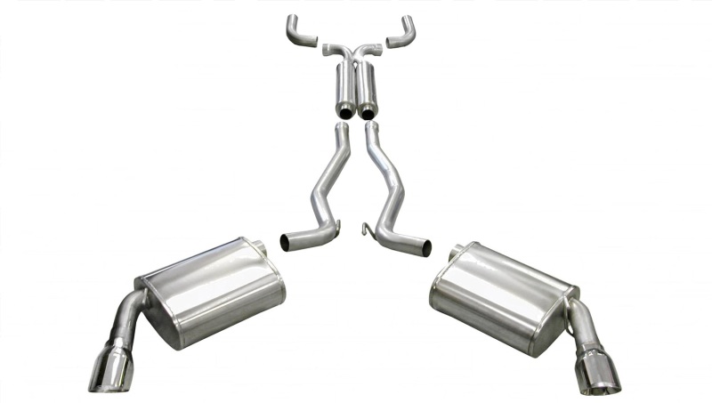 Corsa 2010-2015 Chevrolet Camaro Convertible RS 3.6L V6 Polished Sport Cat-Back + XO Exhaust - 14953
