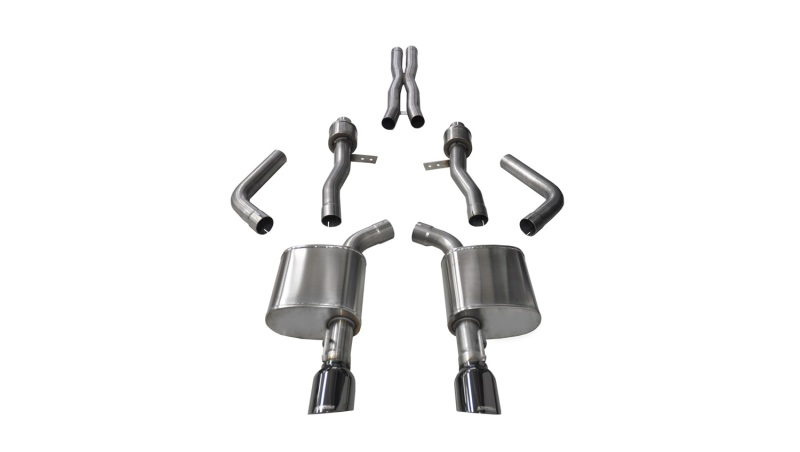 Corsa 2015-2023 Dodge Charger SRT / Scat Pack / R/T 6.4L Black Sport Cat-Back Exhaust - 14995BLK