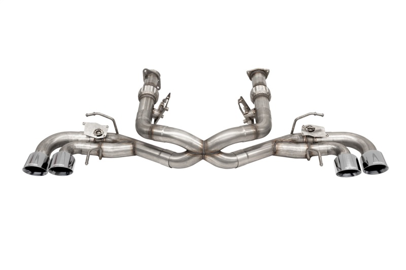 Corsa 2020-2025 Corvette C8 3in Valved Cat-Back 4.5in Pol Quad Tips - Fits Factory NPP Exhaust - 21105