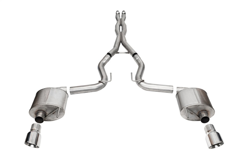 Corsa 24+ Ford MustangGT Sport Cat-Back Exhaust System 3.0in Dual Rear Exit w/4.5in Pro Series Tips - 21254