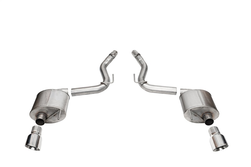 Corsa 24+ Ford Mustang GT Touring Axle-Back Dual Rear Exit with 4.5in Pro Series Polished Tips - 21256