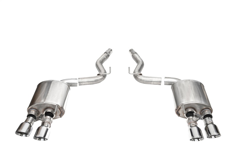 Corsa 24+ Ford Mustang Dark Horse 5.0L 3in Dual Rear Exit Axle-Back w/Twin 4.5in Polish Slash Tips - 21267