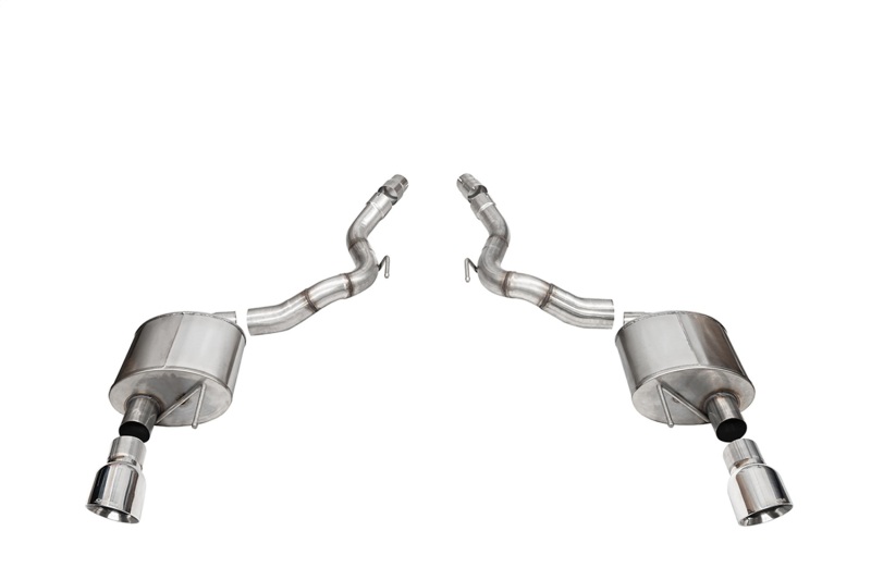 Corsa 2024-2025 Ford Mustang GT Sport Axle-Back Dual Rear Exit with 4.5in Polished Pro-Series Tips - 21272