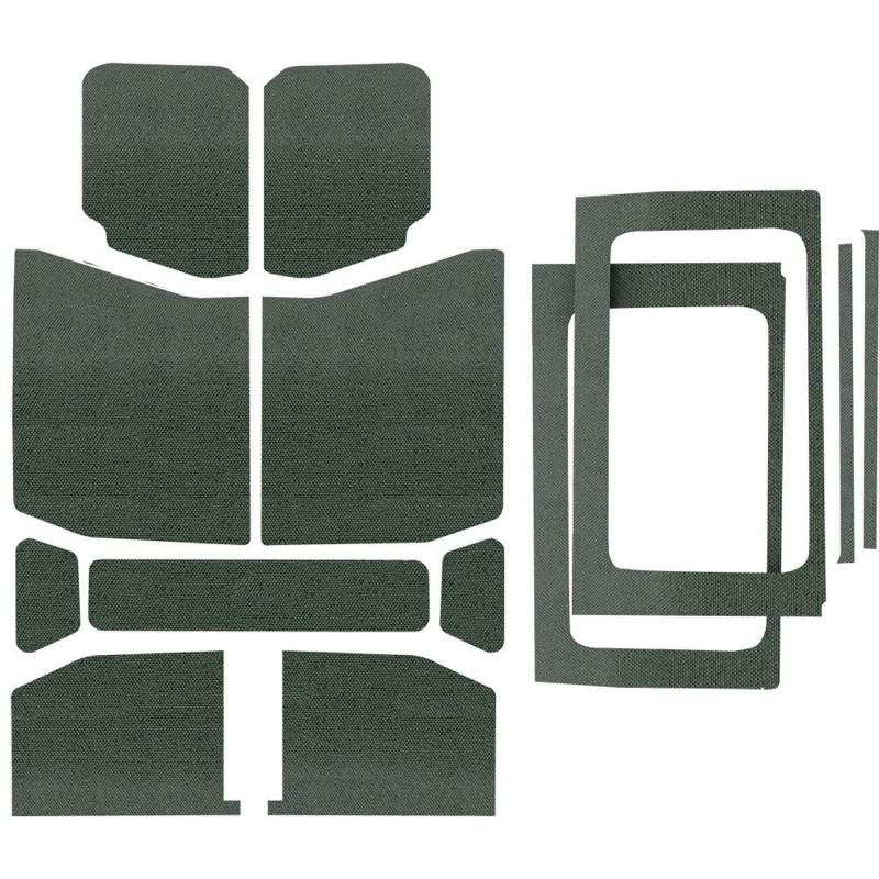 DEI 18-23 Jeep Wrangler JL 4-Door Boom Mat Complete Headliner Kit - 13 Piece - Gray - 50179