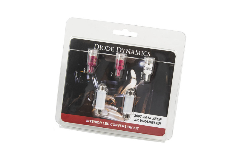 Diode Dynamics Wrangler JK 4dr Interior Kit Stage 2 - Red - DD0368