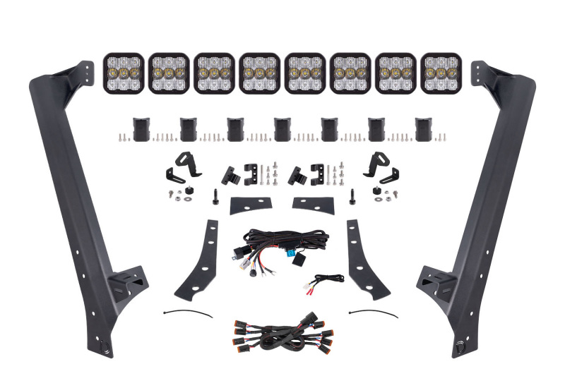 Diode Dynamics Jeep JK SS5 Pro CrossLink Windshield - White Combo Lightbar Kit - DD7266