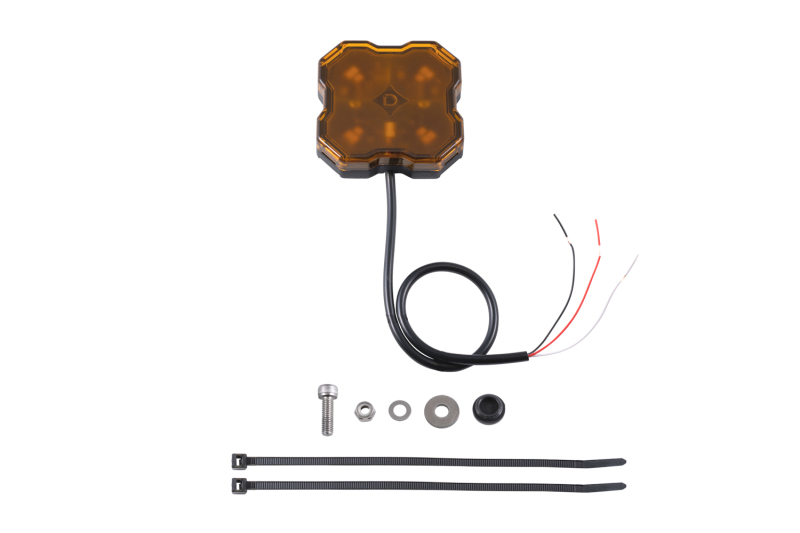 Diode Dynamics Stage Series Single Color LED Rock Light - Amber Hookup (one) - DD7430