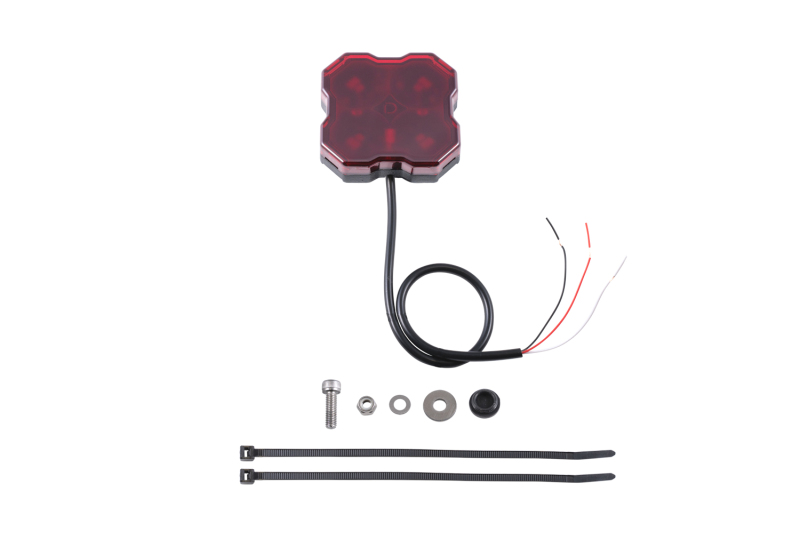 Diode Dynamics Stage Series Single Color LED Rock Light - Red Hookup (one) - DD7431