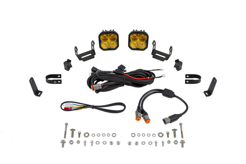 Diode Dynamics SS3 LED Bumper 1 1/4 In Roll Bar Kit Max - Yellow Combo (Pair) - DD7691
