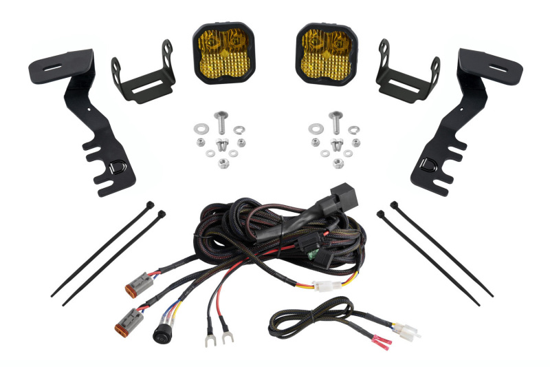Diode Dynamics 2024+ Toyota Tacoma SS3 LED Ditch Light Kit- Sport Yellow Combo - DD7939