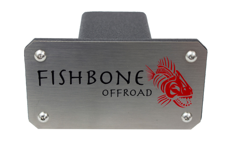 Fishbone Offroad Hitch Cover - 2In Hitch - Black Powdercoated Steel - FB32096