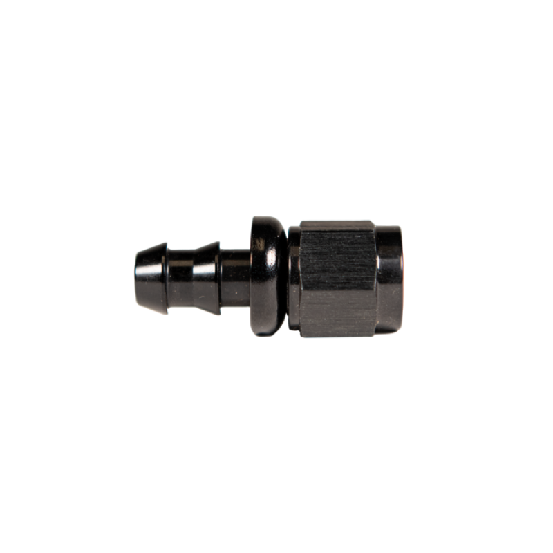 Fleece Performance Universal -6AN Straight to Hose Barb - Black - FPE-PL-00-06