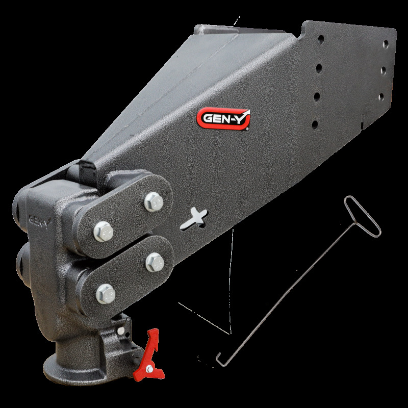 Gen-Y Executive Torsion-Flex Auto Rhino 5th Wheel Pin Box Rep w/Gooseneck 2-5/16in Coupler - GH-8056AL