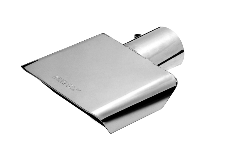 Gibson Rectangle Sport Tip - Center - 6x2.75in OD/2.5in Inlet/9.5in Length - Stainless - 500432