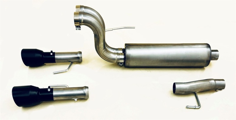Gibson 2024 Ford F150 5.0L Black Elite Stainless Steel Split Rear Exhaust - 69226B
